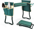 Giantex Garden Kneeler &amp Seat Folding Gardening Stool Portable Garden Bench with EVA Foam Pad Heavy-Duty Metal Frame Gardening Gift for Women Men Seniors (Holds 330 LBS) (with 2 Bags)