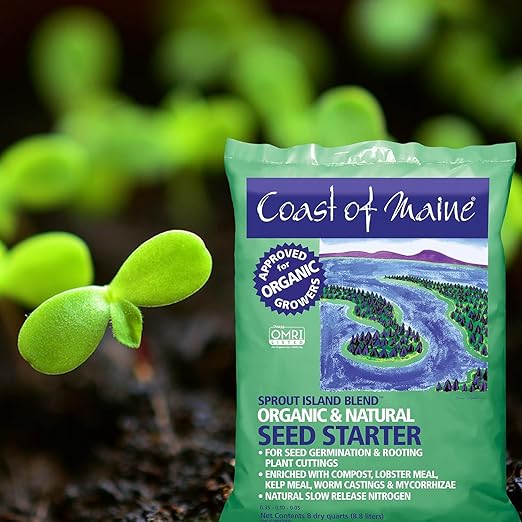 Coast of Maine 8qt (Pack of 8) Sprout Island Blend Organic &amp Natural Seed Starter for Seed Germination &amp Root Plant Cuttings