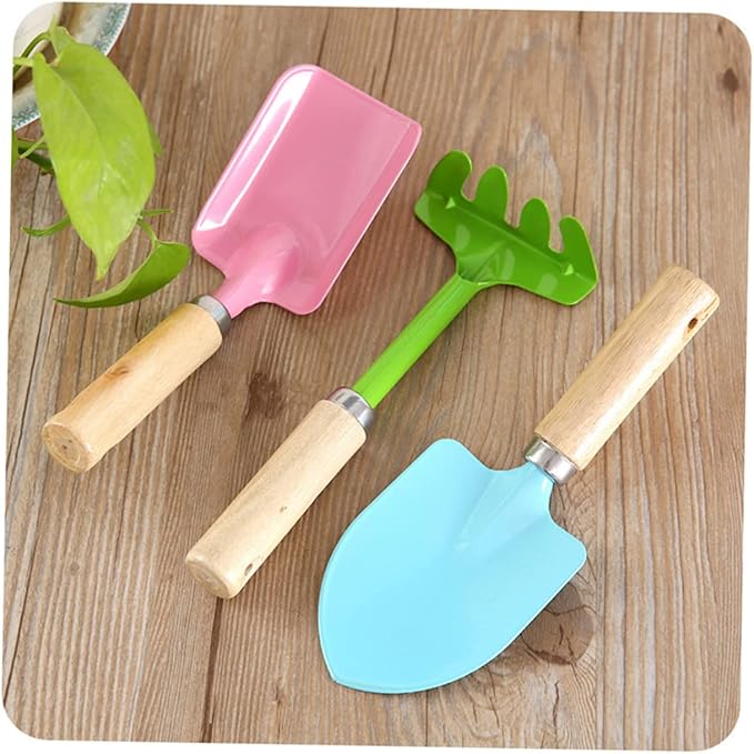 2 Sets Garden Tool Set Garden Tools for Wooden Garden Tools Gardening Tools Random Color