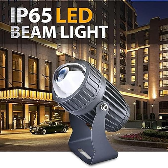 10W LED Spot Lights - Landscape Lights AC85-265V Outdoor Wall Lamp Narrow Beam Spotlight IP65 Waterproof Long Range LED Floodlights Adjustable Bracket Ground Light(Red)