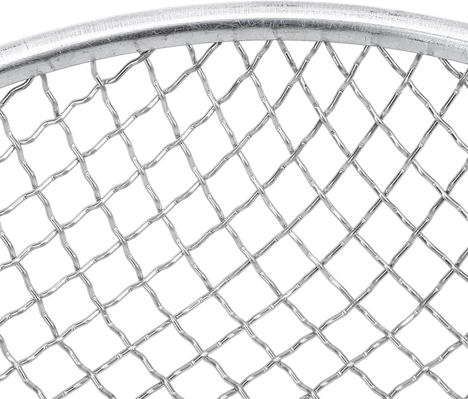 Gardening Sand Soil Compost Sifter Stainless Steel Garden Sifter with Gloves Garden Potting Mesh Sieve Sifting Pan for Gardening Sand Rocks Dirt Soil Sifter Mesh Gardening