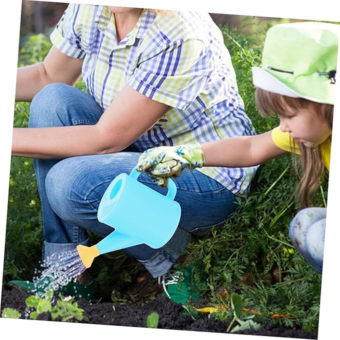 1set Boy Girl Gardening Tools Set Boy Girl Garden Hand Tool Kit Shovel Rake Watering Can and Storage Basket and Gardening Equipment for Outdoor Fun