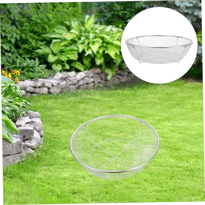 Rice Washing Sieve Strainer Fine Mesh Sifting Basket for Soil Sand and Grains Diameter Hole Durable Garden Tool for Efficient Screening and Sifting