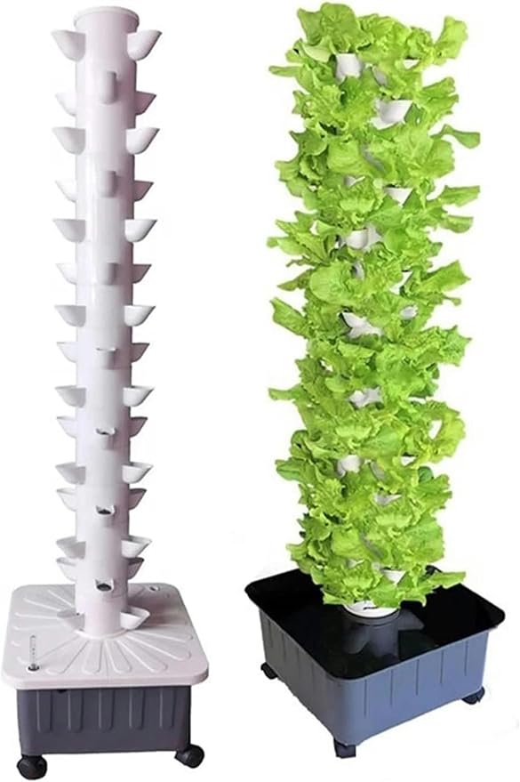 DIY Hydroponics Growing System with Detachable PP Colonization Cups Vertical Tower Planter Kit