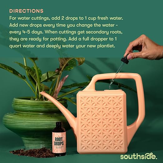 Root Drops - Liquid Rooting Vitamins | Fast Propagation Stronger Roots Less Shock | Works in Water Soil Leca Moss | for All Indoor Houseplants Like Pothos Monstera Philodendron (4 oz)