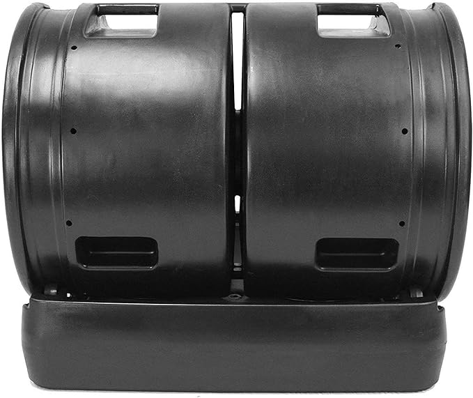 Good Ideas Compost Wizard Outdoor Garden Dual Tumbler Compost Container Black