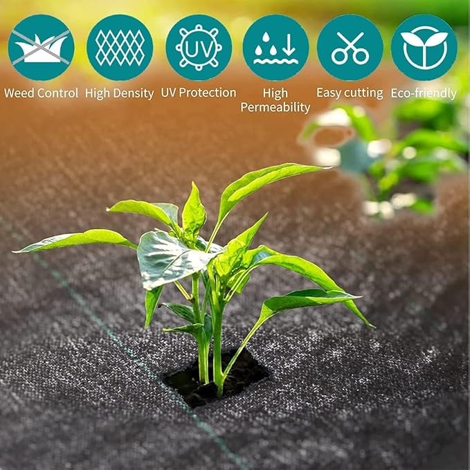 Weed Control Film Geotextile Landscape Fabric Weeds Control Fabric for Vegetable Garden Ground Cover(0.9x30m)
