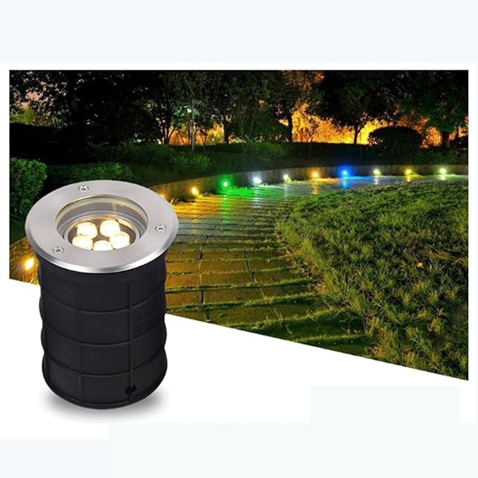 Adjustable Angle Underground Light Outdoor Ground Light AC85-110V IP65 Waterproof LED Buried Lights for Driveway Deck Patio Yard Step Garden Spotlight (Warm White 3w)