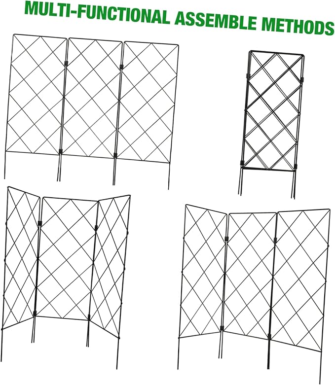 BESPORTBLE Gardening Support Bracket Vegetables Garden Trellis for Climbing Plants Outdoor Pea Growing Trellis Stands Foldable Plant Stand Pea Trellis Lattice Folded Folding Easy