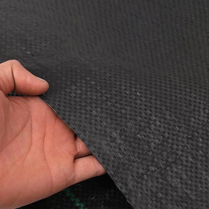 BestAlice 1pcs Weed Barrier Control Fabric Ground Cover Vegetable Plot PP Grass Proof Cloth Gardening Grass Blocking Cloth Permeable Greenhouse Laminated weedsing Cloth for Garden Flower Bed (6*33FT)