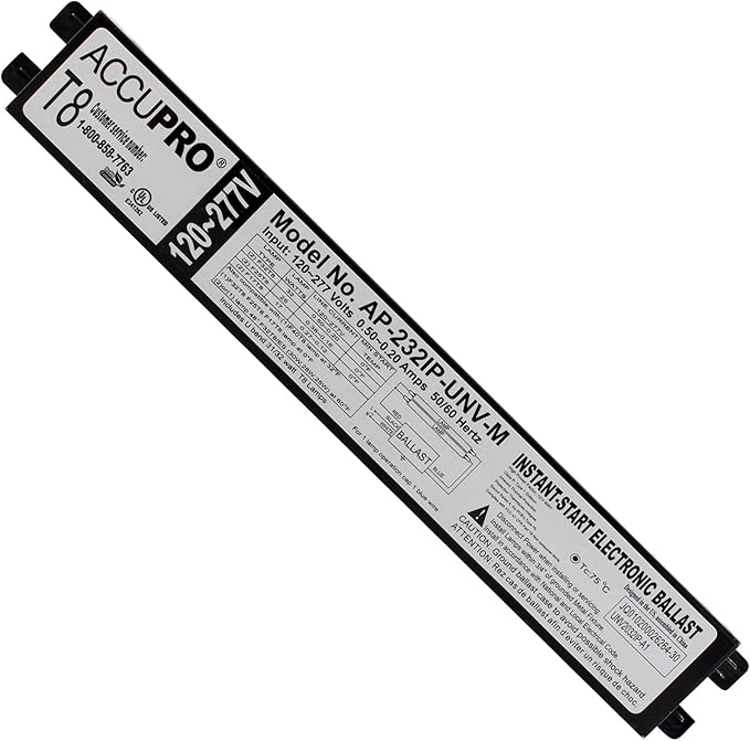AP-232IP-UNV-M Fluorescent Ballast 2-Lamp 32W T8 F32T8 120-277V