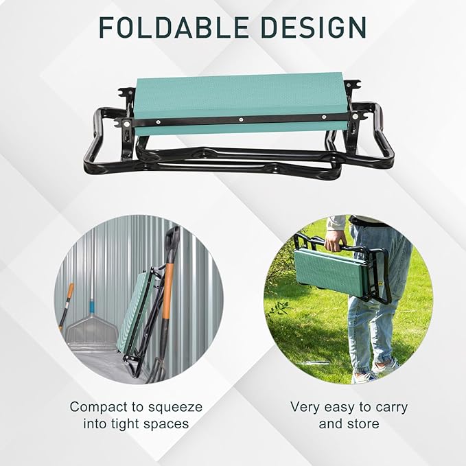 Padded Garden Kneeler &amp Seat Bench