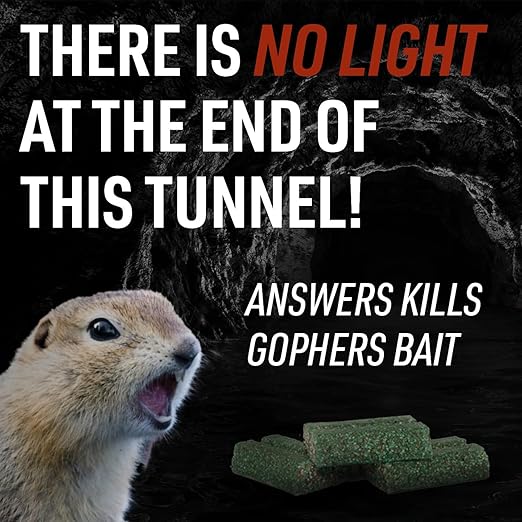Answer Pocket Gopher Control Bait – 10 lbs Bulk Rodenticide for Effective Pocket Gopher Management Long-Lasting and Easy-to-Use Solution