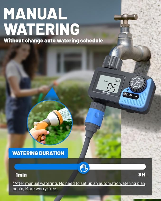 Smart Sprinkler Timer Programmable Garden Smart Hose Watering System Equipment for Garden Automatic Irrigation for Yard/Lawn 1 Outlet