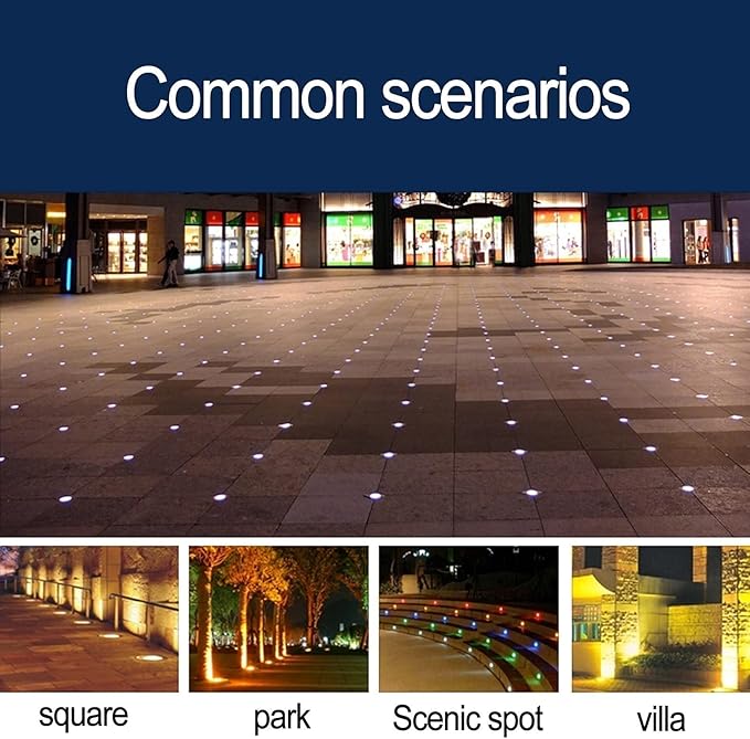 Submersible LED Pool Spotlight - Recessed Underwater Light - 3W Buried Lights - IP68 Waterproof Ultra-Thin Landscape Lamp - for Outdoor Terrace Underwater Lighting (Color : Blue) Size : 24V