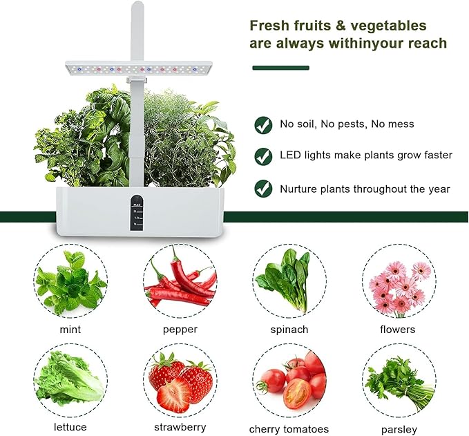 Hydroponic Culture System Large Interior Garden Kit Indoor Herbal Pot Home Kitchen Interior Plantation