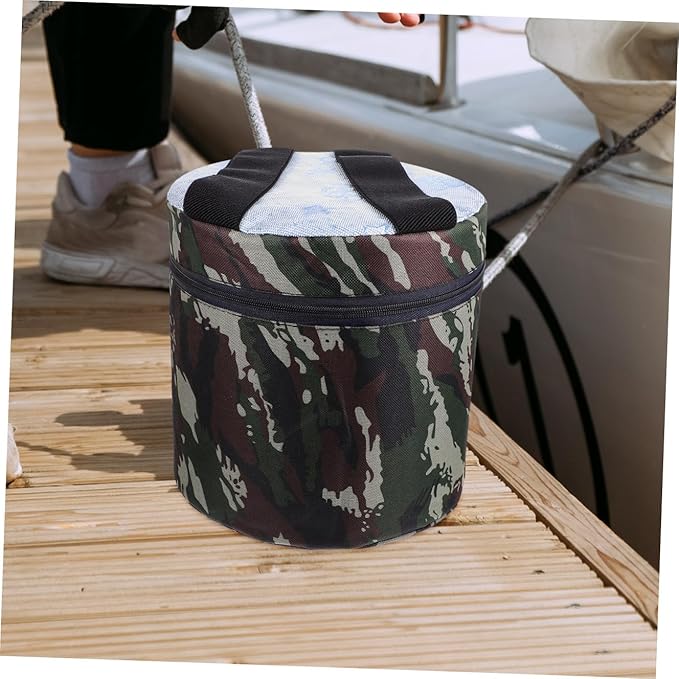 Portable Outdoor Farming Stool with Breathable Foam Cushion 25cm High Garden Workseat with Storage Pocket for Weeding Planting and Travel Random Style