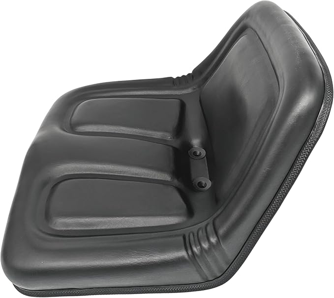 Universal Lawn Mower Tractor &amp Equipment Seat – 1 YEAR WARRANTY – Mid-Back Black Vinyl Drain Holes – Fits Cub Cadet Craftsman Husqvarna Toro MTD Snapper Murray Bad Boy