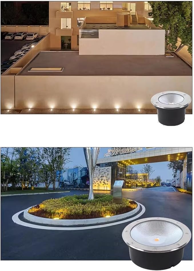 Spotlight Led Beam Light - Embedded Outdoor Led Spot Lights AC 111-240V Underground Lights IP65 Waterproof Landscape Garden Lights COB Underground Spotlights Ground Spotlights(Warm Light15W(160*9