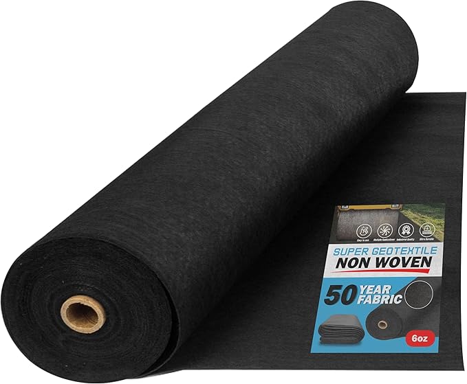 4 6 8 oz Non Woven Fabric for Landscaping French Drains Underlayment Erosion Control Construction Projects - 6 oz (4X100)