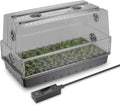 AC Infinity Heavy-Duty Large Humidity Dome w/Full Spectrum LED Grow Light Bars Samsung LM301H EVO Diodes 3mm Thickest Dome and 6x12 Trays Vent Extension Panels for Seed Starting and Propagation