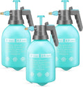 Nuogo 3 Pcs Handheld Pump Sprayer 2L Manual Garden Pressure Sprayer Pump Spray Bottle with Adjustable Brass Nozzle for Lawn Plants Weeds Spraying Watering(Blue)