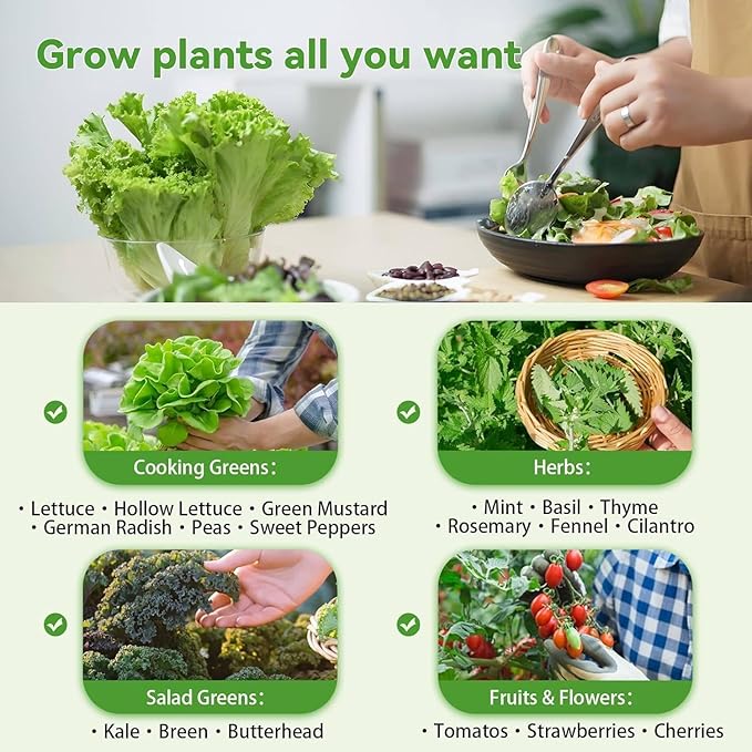 Hydroponics Growing System Tower Hydroponics Tower Garden Growing System for Home Garden Vertical Planter with LED Light Tower Hydroponics System for Herbs and Vegetables5-Layer