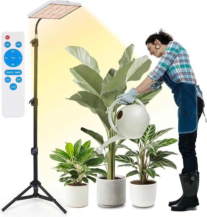 Plant Grow Light indoor264 LEDs Full Spectrum Plant Light with Adjustable Tripod Stand with Remote Control and Auto On/Off Timer FunctionGrow Lamp for Indoor Plants Greenhouse Veg Bloom Hydroponic