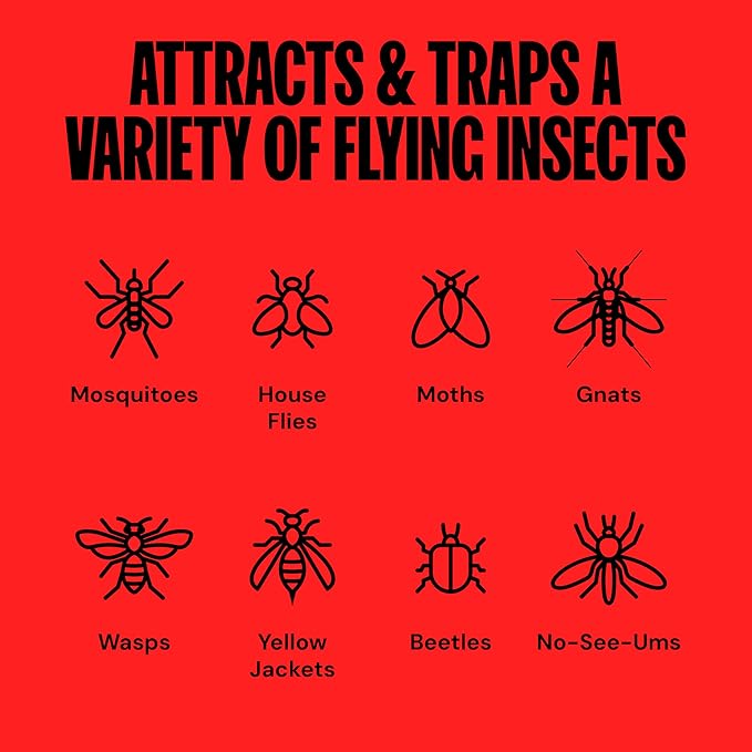 DynaTrap DT2030-GRSR Fly Traps Outdoor - Mosquito &amp Flying Insect Killer for 1 Acre – Kills Flies Gnats Wasps - Bug Zapper Alternative - Green
