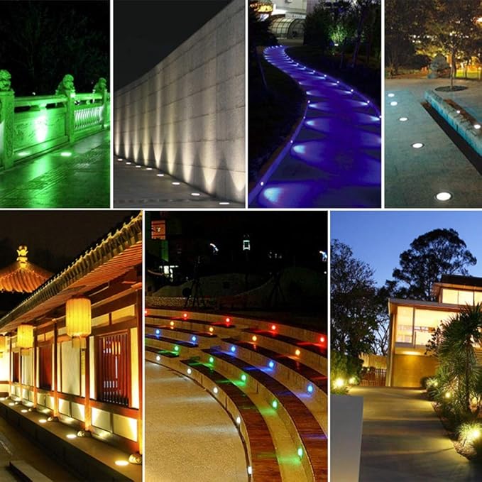 9W/18W LED Colorful Underground Light IP65 Waterproof Buried Spotlights for Landscape Garden Road Courtyard Embedded Tree Projection Lamp Fittings