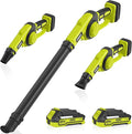 EWORK Lightweight Leaf Blower Cordless 21V 130CFM &amp 200MPH Mini Electric Leaf Blower with Battery and Fast Charger Battery Powered Small Blower for Jobsite Patio Cleaning Lawn Care