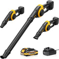 EWORK Small Leaf Blower Cordless 20V Mini Leaf Blower 130CFM/200MPH with Battery and Fast Charger Lightweight Electric Leaf Blowers Compact Blower for Jobsite Patio Cleaning Lawn Care