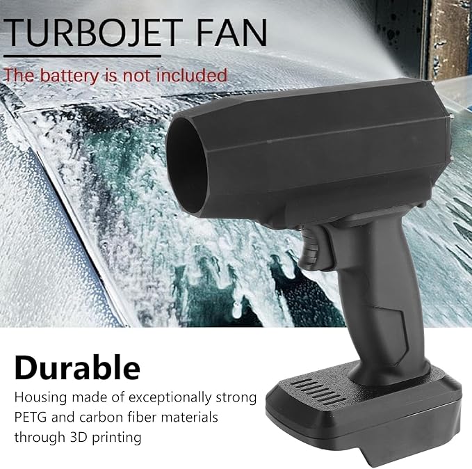 Electric Jet Dry Blower PETG 150000RPM High Speed Turbofan Brushless Motor Air Duster 1.36KG Powerful Thrust Portable Handheld Electric Cordless Air Blower for Car Cleaning