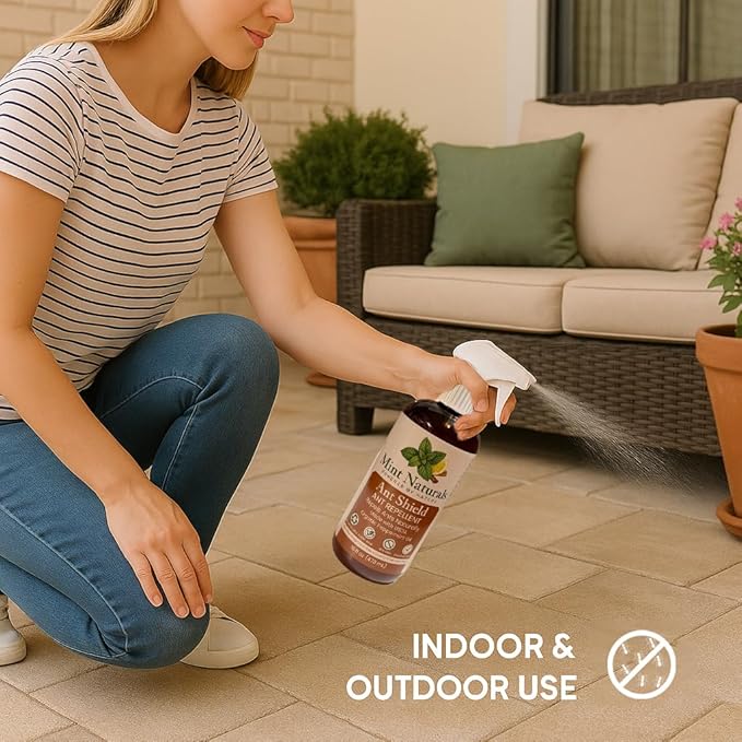 Natural Ant Repellent Spray – USDA Organic Peppermint Oil Formula that Helps Deter Ants 16 oz – Made in USA by Mint Naturals