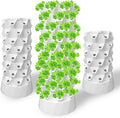 80 Pots Hydroponics Tower Set Vertical Hydroponic Growing System with Water Pump Indoor Outdoor Planter Tower Starter Kit for Growing Strawberries Tomatoes Lettuce Plants &amp Vegetables at Home