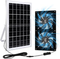 Solar Exhaust Fans &amp Powered Fan with 15W Panel &amp 2-Pack High-Speed Brushless DC FansSolar Ventilation Fan for Greenhouses Chicken Coops Attics Barns Sheds &amp Dog Houses