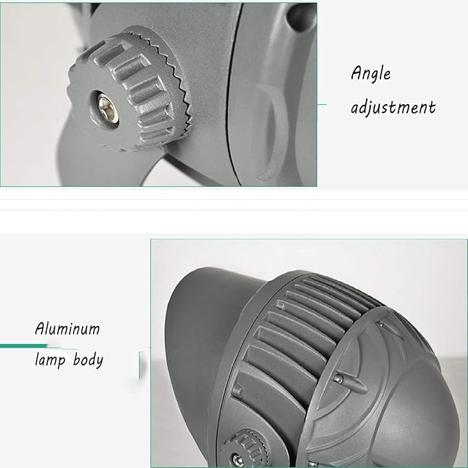 LED Outdoor Ground Lights - Rotation Spotlight 110-240V Long Beam LED Spotlight IP65 Waterproof Outdoor Light Long Beam Floodlights Narrow Light Wall Washer(Green27W)