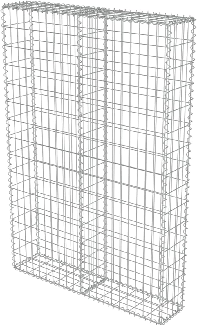 Gabion Basket Galvanized Steel Garden Planter 39.4x7.87x59 Inches Gabion Cage for Raised Bed Fence Patio Vegetables Flowers Herbs