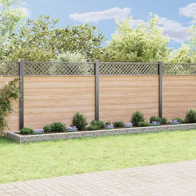 Gabion Raised Bed 315 x 315 x 7.9 in Galvanized Steel Planter Box Industrial Privacy Fence Screen for Garden Patio Balcony Outdoor Privacy Decor