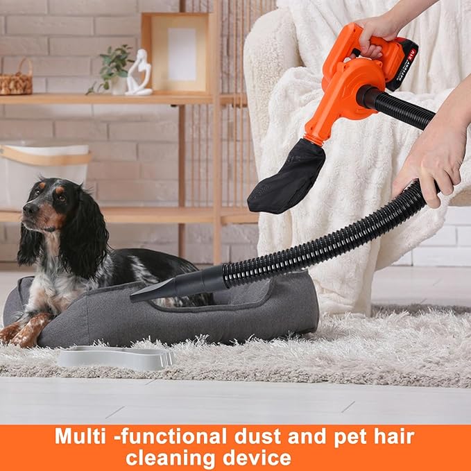 Honrane Cordless Leaf Blower18V/21V Electric Leaf Blower Cordless with Battery and Charger 130MPH 150CFM High Speed Leaf Blower with 5 Tubes 1.5Ah Lightweight Battery Powered Leaf Blowers for Lawn