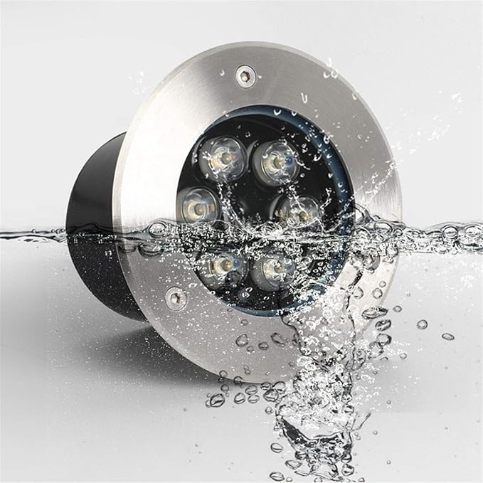 Underground Light LED - Round Ground Lighting Path Light 110vV AC IP67 Waterproof Recessed Spotlight Garden Landscape Courtyard Underground Lights Floor Lamp for Lawn/Terrace/Garden