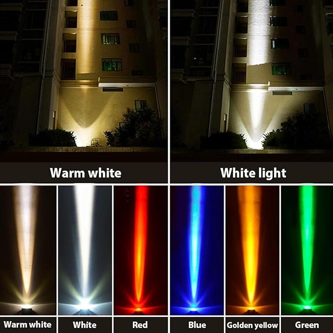 Rotating LED Spotlight - 10W Wall Light with Long Range Waterproof IP65 Outdoor Light with Narrow Beam Adjustable Projection Light for Bridge billboards Yellow-10W(85-265V)