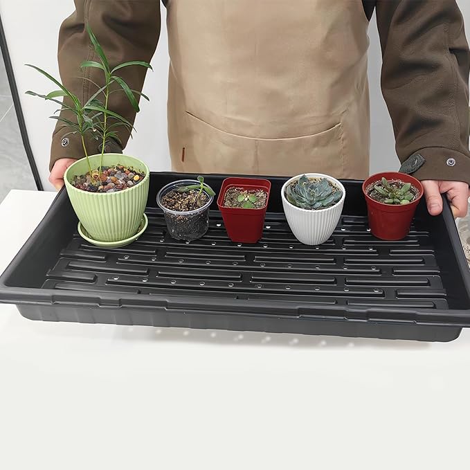 18-Pack 1020 Seedling Trays with Holes - Extra Strength Heavy Duty10 x 20 Reusable 1020 Nursery Trays for Seed Germination Plant Propagation Garden Seed Starter and Microgreens