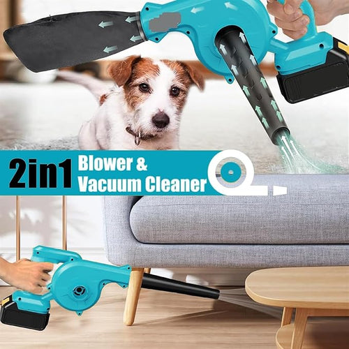 1500W 2 in 1 Cordless Air Blower &amp Vacuum Cleaner Electric Dust Computer Collector Power Tools