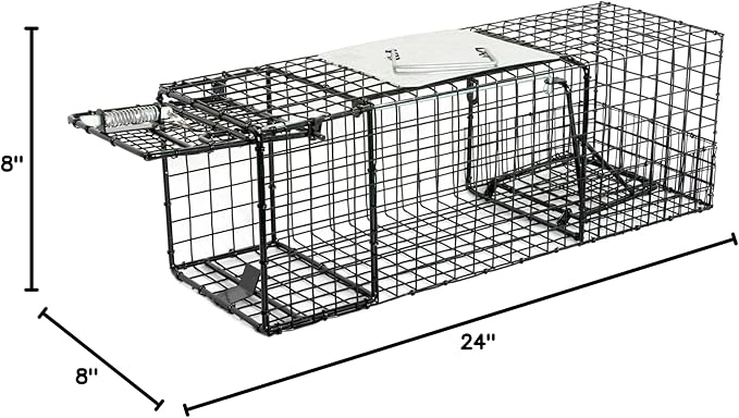 Humane Way 914041 Live Animal Trap Large 24x8x8