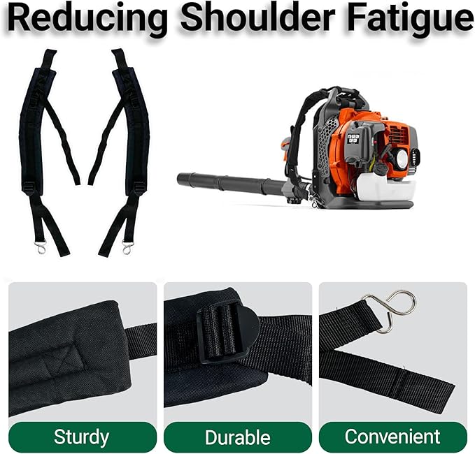150BT Shoulder Strap Harness Fit for Husqavarna 150BT 150BF 170BT 170BF 350BT 350BT 370BFS 370BTS Backpack Blower Replace 511803001 511802901 1 Pair Left and Right Black