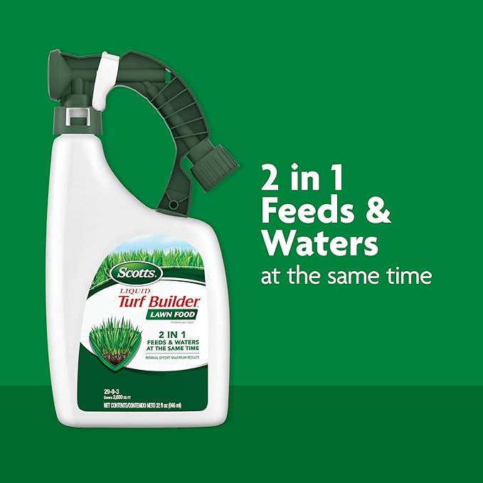 Scotts Liquid Lawn Care Bundle with Turf Builder Lawn Food Turf Builder with Plus 2 Weed Control and Green Max Lawn Food