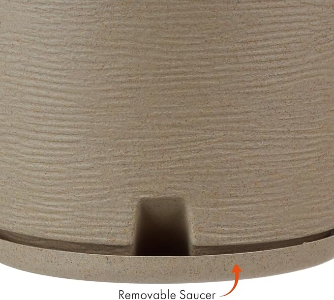 Floridis Planter Set of 3 Outdoor/Indoor Plastic Resin (Beige)