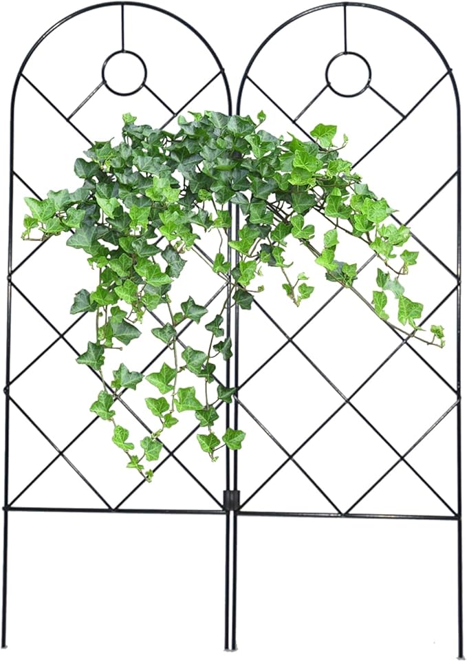 Garden Trellis for Climbing Plants for Climbing Plants Metal Rustproof Plant Support Trellis for Potted Plants for Climbing Plant Flower Rose Clematis Morning Glory Peony (2)