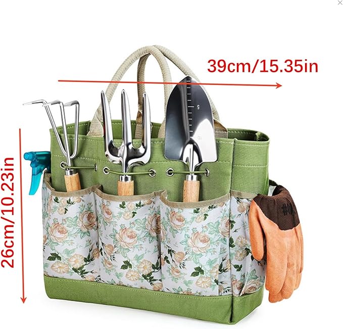Stainless Steel Garden Tool Set - Heavy Duty Garden Hand Tools with Garden Tools Storage Handbag for Planting Trimming &amp Cultivation